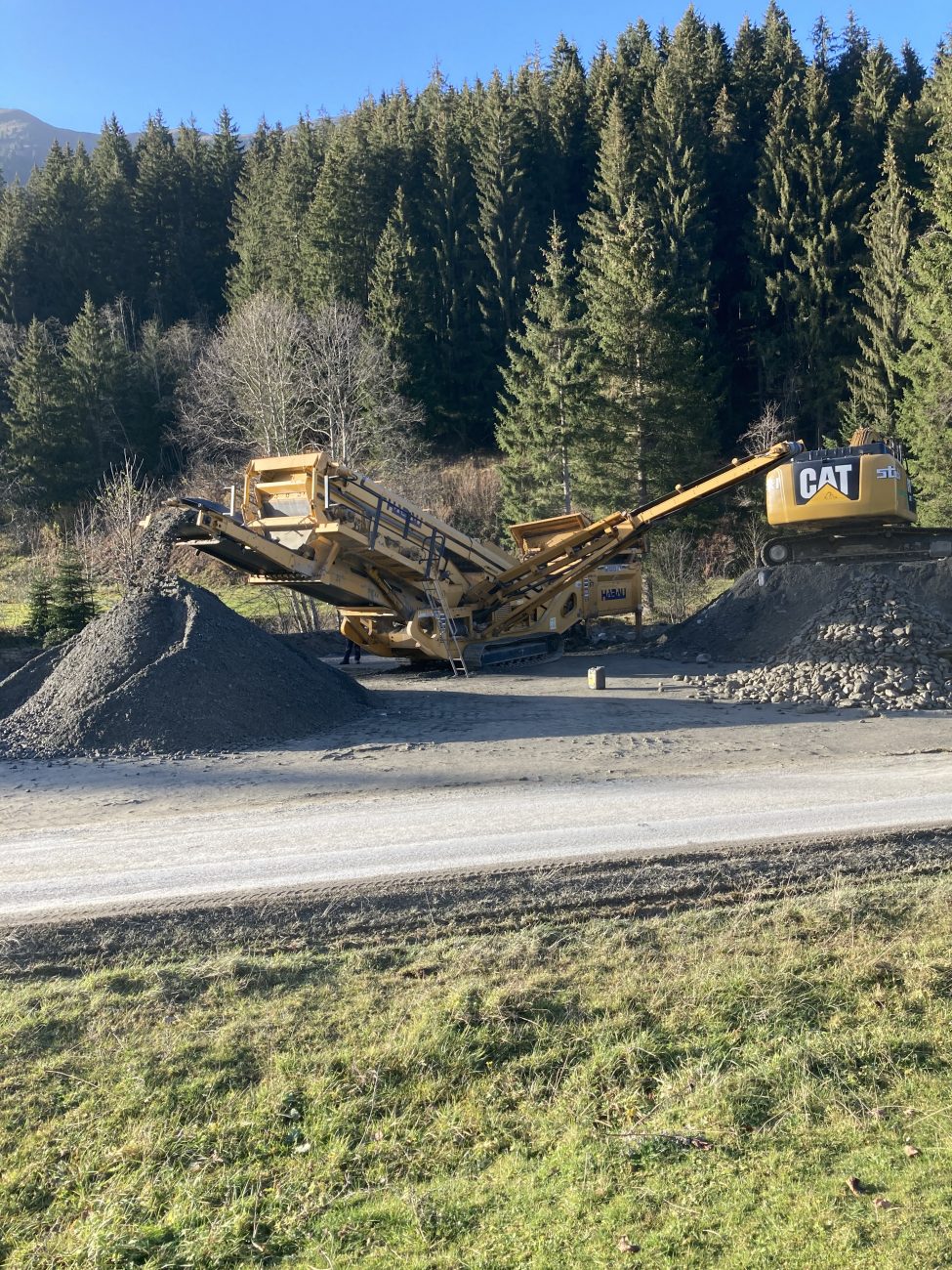 Materialverarbeitung vor Ort